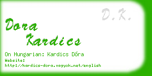 dora kardics business card